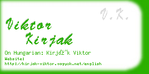 viktor kirjak business card